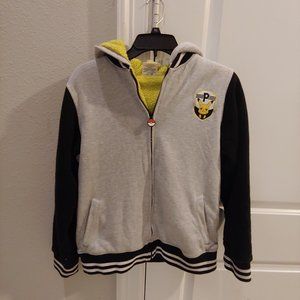 Nintendo Pokemon Pikachu Kids Varsity Jacket with Hoodie Size XL